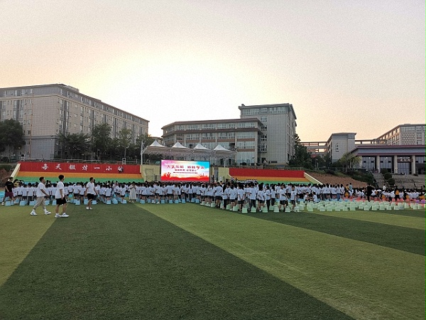成都鹰皇科技承建眉山东辰国际学校体育场户外灯光音响LED显示屏工程项目竣工