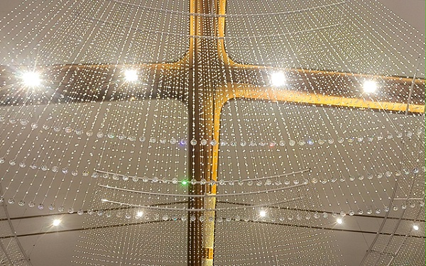 洪湖农场宴会厅水晶吊灯加装工程