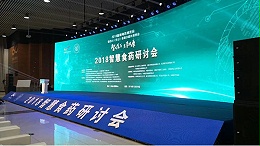 鹰皇科技为四川（乐山）首届中医药博览会提供会议视频，音箱灯光舞台