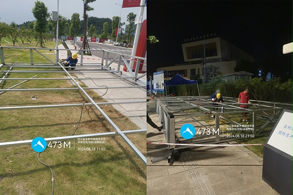 吉利学院（成都校区）户外LED显示屏安装建设(一)