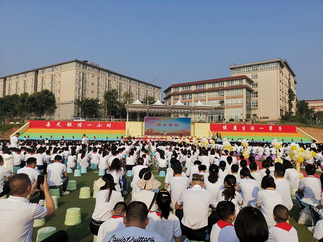 成都鹰皇科技承建眉山东辰国际学校体育场户外灯光音响LED显示屏工程项目竣工