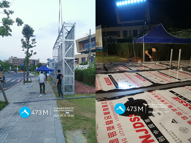 吉利学院（成都校区）户外LED显示屏安装建设（二）