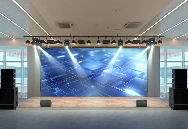 室内小型舞台灯光音响LED显示屏系统工程进度简报
