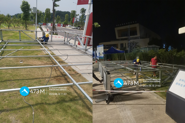 吉利学院（成都校区）户外LED显示屏安装建设(一)